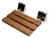 Alfi ABS16S-PC Polished Chrome 16" Folding Teak Wood Shower Seat Bench