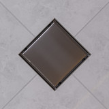 Alfi ABSD55B-BSS 5" x 5" Modern Square Polished Stainless Steel Shower Drain with Solid Cover