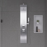 ALFI White Aluminum Shower Panel with 2 Body Sprays and Rain Shower Head - ABSP60W