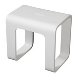 Alfi White Matte Solid Surface Resin Bathroom / Shower Stool