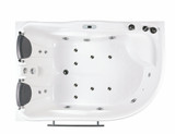 ALFI EAGO 6 ft Right Corner Acrylic White Whirlpool Bathtub for Two - AM124ETL-R