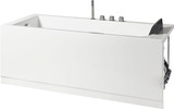 ALFI EAGO 5 ft Acrylic White Rectangular Whirlpool Bathtub w Fixtures - AM154ETL-L5