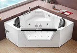 EAGO AM156ETL 5 ft Clear Corner Acrylic Whirlpool Bathtub for Two