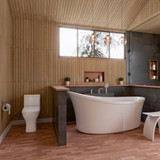 ALFI EAGO 6 ft White Free Standing Air Bubble Bathtub With Chromatherapy LED lighting - AM1800