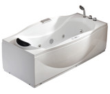 ALFI EAGO 6 ft Right Drain Acrylic White Whirlpool Bathtub w Fixtures - AM189ETL-R
