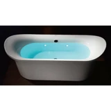 ALFI EAGO 74" White Free Standing Air Bubble Bathtub With Chromatherapy LED lighting - AM1900