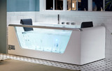 ALFI EAGO 6 ft Clear Rectangular Acrylic Whirlpool Bathtub for Two - AM196ETL