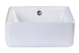 ALFI EAGO 15" Square Ceramic Above Mount Bathroom Basin Vessel Sink - BA130