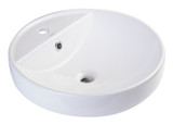 EAGO BA141 18" Round Ceramic Above Mount Bathroom Basin Vessel Sink