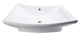 ALFI EAGO 28" Rectangular Porcelain Bathroom Vessel Sink with Single Hole - BA142