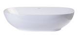 ALFI EAGO 23" Oval Ceramic Above Mount Bathroom Basin Vessel Sink - BA352