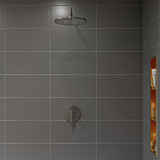 ALFI Brushed Nickel 12" Round Multi Color LED Rain Shower Head - LED12R-BN