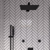 ALFI Matte Black Stainless Steel 12" Square Ultra-Thin Rain Shower Head - RAIN12S-BM