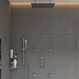 ALFI 20" Rectangular Brushed Solid Stainless Steel Ultra Thin Rain Shower Head - RAIN2012-BSS