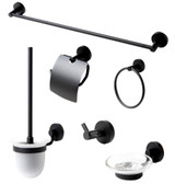 Alfi AB9513-BM Matte Black 6 Piece Bath Accessory Set