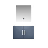Lexora Geneva 30" Dark Grey Single Wall Mount Vanity Cabinet, no Top and 30" LED Mirror