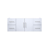 Lexora Geneva 48" Glossy White Wall Mount Vanity Cabinet Only