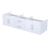 Lexora Geneva 72" Glossy White Wall Mount Vanity Cabinet Cabinet Only