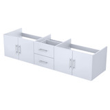 Lexora Geneva 80" Glossy White Wall Mount Vanity Cabinet Cabinet Only