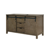 Lexora Marsyas 60" Rustic Brown Vanity Cabinet Cabinet Only