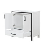 Lexora Ziva 30" White Vanity Cabinet Cabinet Only