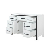 Lexora Ziva 48" White Vanity Cabinet Cabinet Only
