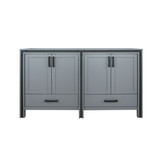 Lexora Ziva 60" Dark Grey Vanity Cabinet Only