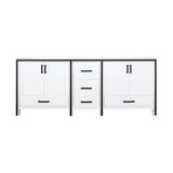 Lexora Ziva 80" White Vanity Cabinet Cabinet Only