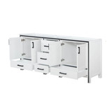 Lexora Ziva 80" White Vanity Cabinet Cabinet Only