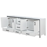 Lexora Ziva 84" White Vanity Cabinet Cabinet Only