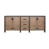 Lexora Ziva 84" Rustic Barnwood Vanity Cabinet Cabinet Only