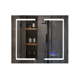 Lexora Bracciano 36" Wide x 36" High LED Medicine Cabinet w/ Defogger