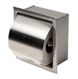 ALFI Brushed Stainless Steel Recessed Toilet Paper Holder with Cover - ABTP77-BSS