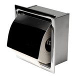 ALFI Polished Stainless Steel Recessed Toilet Paper Holder with Cover - ABTP77-PSS