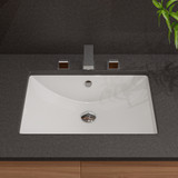 Alfi ABC603 White 24" x 17" Rectangular Undermount Ceramic Sink