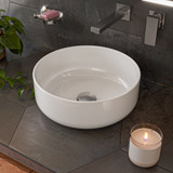 ALFI White 15" Round Above Mount Ceramic Sink - ABC907-W
