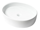 ALFI White 22" x 18" Oval Above Mount Ceramic Vessel Sink - ABC911