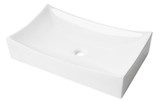 Alfi ABC904 White 26" x 16" Fancy Rectangular Above Mount Ceramic Sink