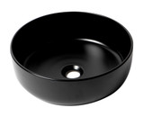 ALFI Black Matte 15" Round Above Mount Ceramic Sink - ABC907-BM