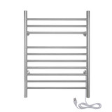 WarmlyYours Infinity Towel Warmer, Brushed, Dual Connection, 10 Bars - TW-F10BS-HP
