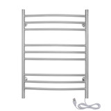 WarmlyYours Riviera Towel Warmer, Brushed, Dual Connection, 9 Bars - TW-R09BS-HP