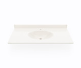 Swanstone Chesapeake 43" W x 22" D Single Bowl Vanity Sink & Counter Top in Bisque - CH02243.018