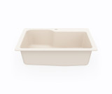 Swanstone KS03322SB.011 22 x 33 Undermount Or Drop-In Single Bowl Sink in Tahiti White