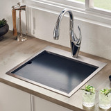 Ruvati 15 x 15 inch Marine Grade T-316 Workstation Topmount RV Boat Outdoor Sink Stainless Steel - RVQ5215