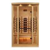 Golden Designs 2-Person Full Spectrum PureTech™ Near Zero EMF FAR Infrared Sauna with Himalayan Salt Bar (Canadian Hemlock) - GDI-8020-03 Golden Designs 2-Person Full Spectrum PureTech™ Near Zero EMF FAR Infrared Sauna with Himalayan Salt Bar (Canadian Hemlock) - GDI-8020-03