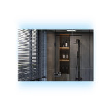 Lexora Savera 48" Wide x 32" Tall LED Medicine Cabinet w/ Defogger