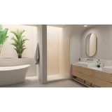 DreamLine QWALL-VS 41-1/2 in. W x 41-1/2 in. D x 76 in. H Acrylic Corner Backwall Kit in Biscuit