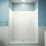 DreamLine QWALL-VS 50-54 in. W x 41-1/2 in. D x 76 in. H Acrylic Backwall Kit in White