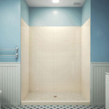 DreamLine QWALL-VS 50-54 in. W x 41-1/2 in. D x 76 in. H Acrylic Backwall Kit in Biscuit