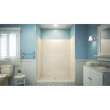 DreamLine QWALL-VS 50-54 in. W x 41-1/2 in. D x 76 in. H Acrylic Backwall Kit in Biscuit